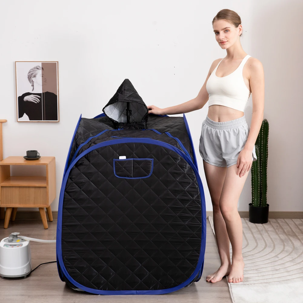 Portable Sitting Steam Sauna Tent for One Person Home Use with Chair