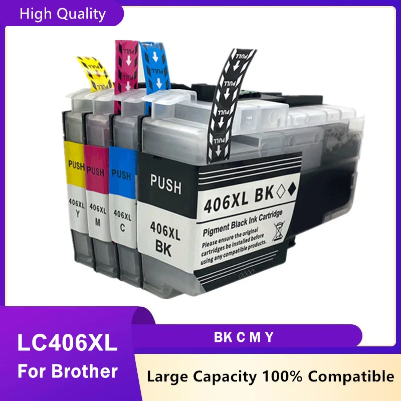 Compatible 406XL Ink cartridge LC406 LC-406 LC-406XL LC406XL for Brother MFC-J4335DW J4345DW J4535DW J5855DW J5955DW J6555DW