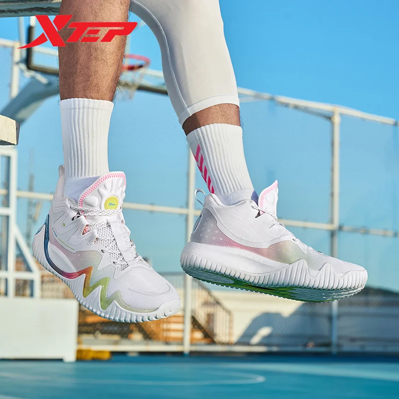 Xtep Basketball Shoes For Men 2024 Autumn Support Sports Shoes Stronger Propulsive Force Comfortable Sneakers 876319120009