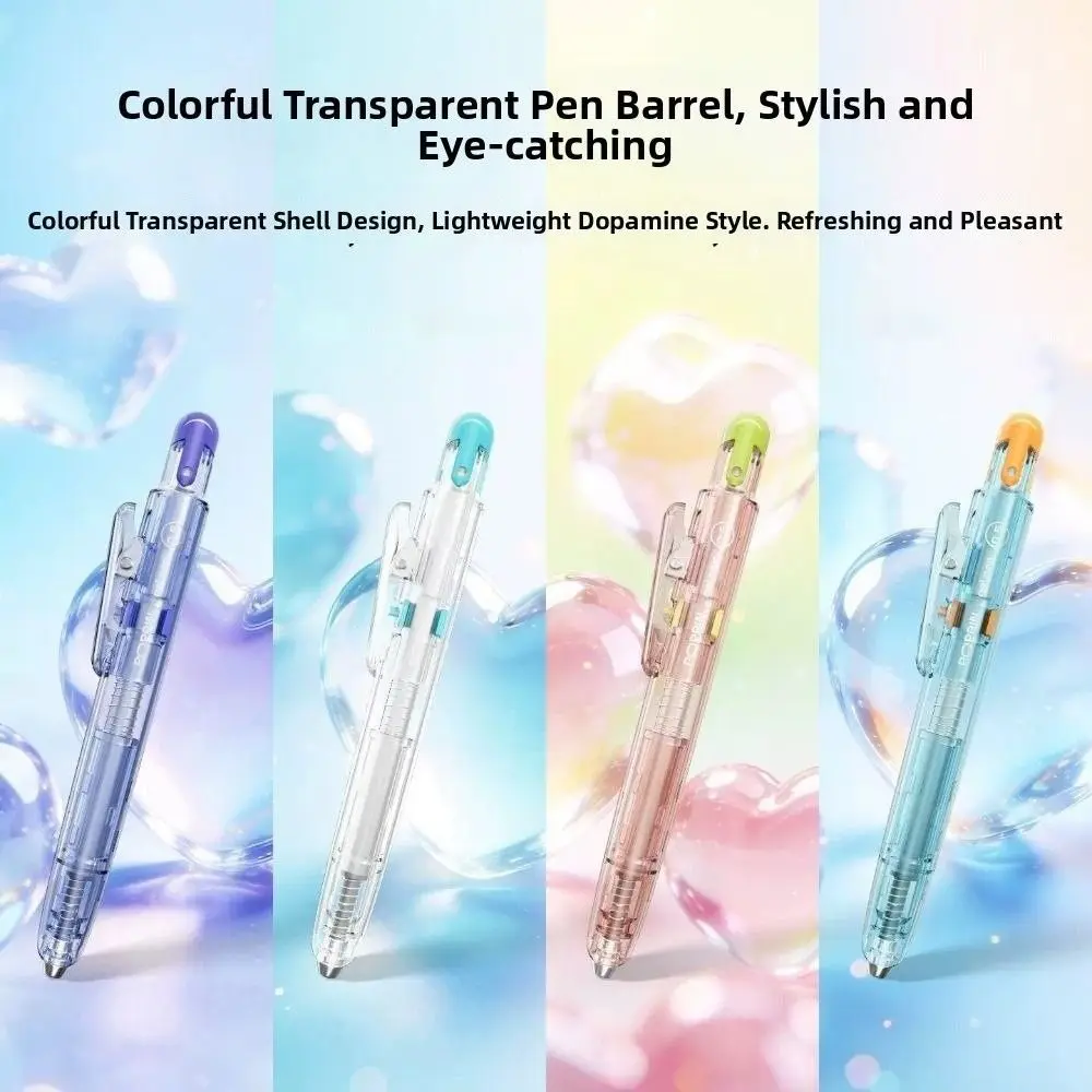 New Plastic Gel Pen Click Mechanism Smooth Writing Ballpoint Pen Black Ink Lightweight Black Pen Office Writing