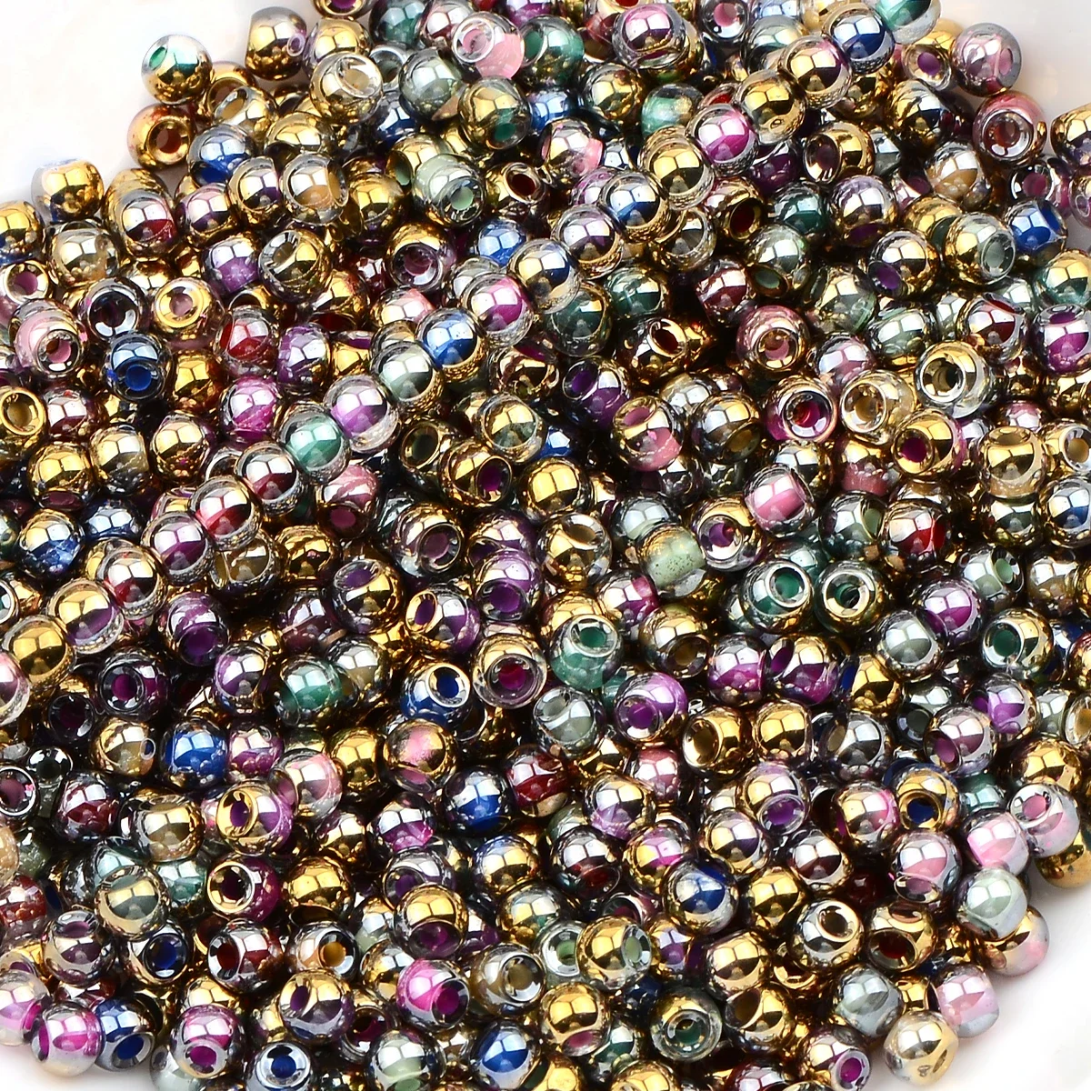 2mm/3mm/4mm Charms Semi-electroplating Uniform Size Czech Glass Beads for Jewelry Making Diy Handmade Handwork Materials