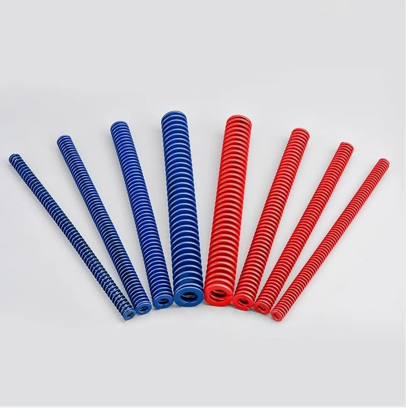 1pc Blue / Red Length300mm American Standard High-Strength Extended-Length Compression Spring Spiral Stamping Compression Spring