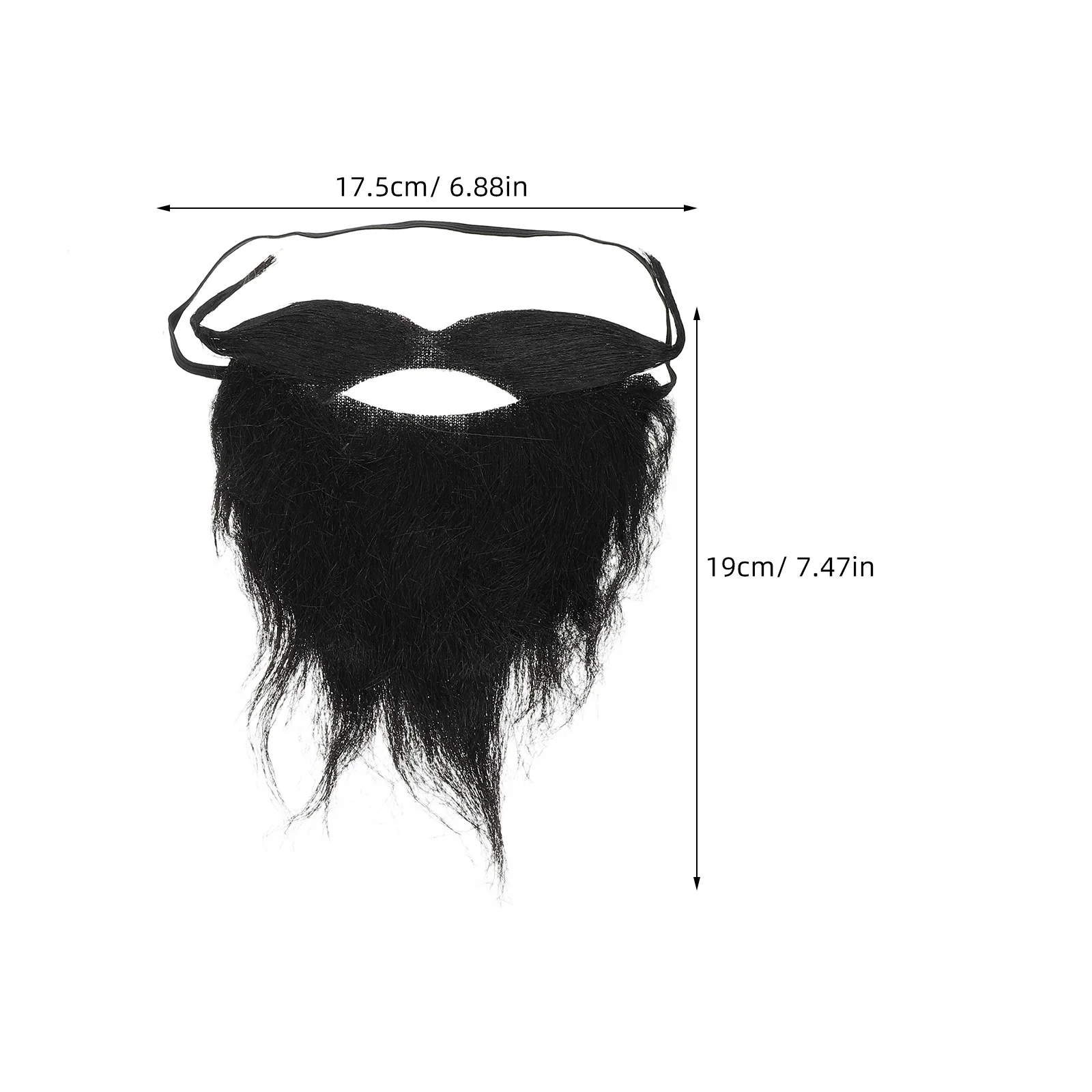 Ensemble de fausses moustaches et barbes, 2 pièces, facile à porter, élimine les fausses barbes pour hommes, déguisement de fête d'halloween, décorations de barbe