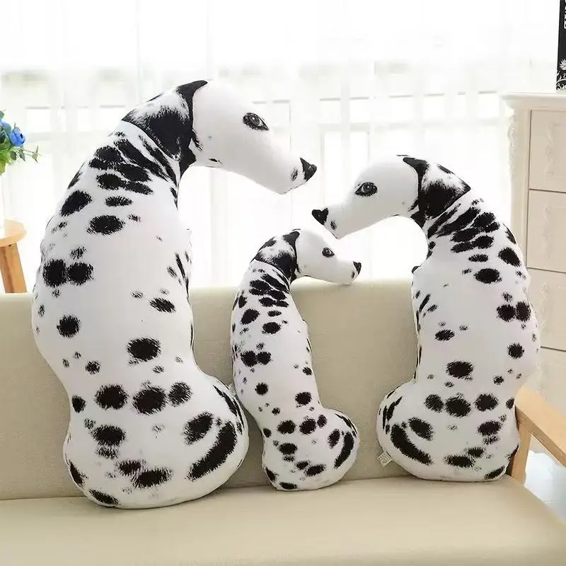 

3D Lifelike Animal Cute Bend Dog Printed Throw Pillow Funny Dog Head Cosplay Children Favorite Toy Cushion for Home