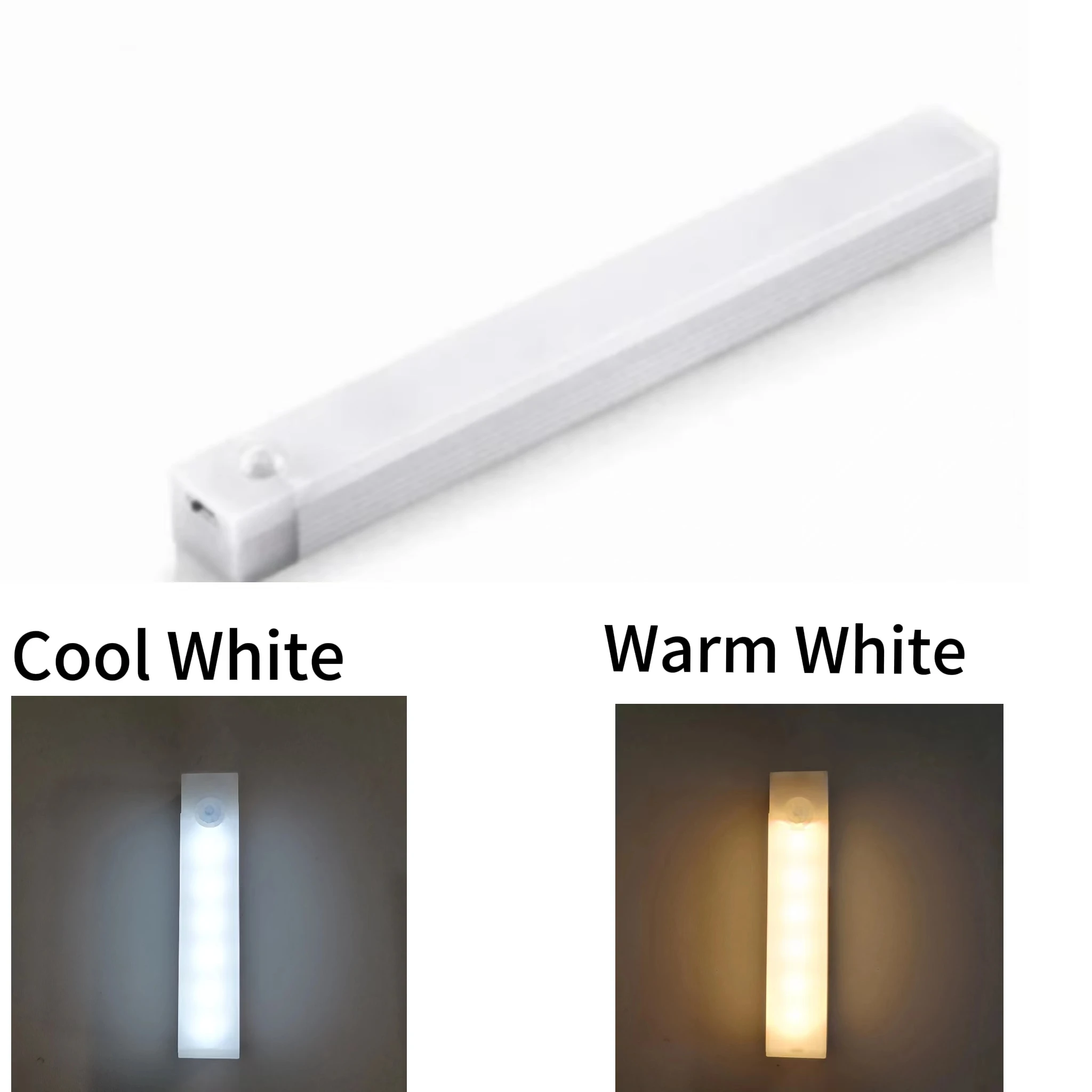 USB Rechargeable Motion Sensor LED Mirror Light Kitchen Closet Wardrobe Night Light Staircase Outdoor Camping Emergency Lamp