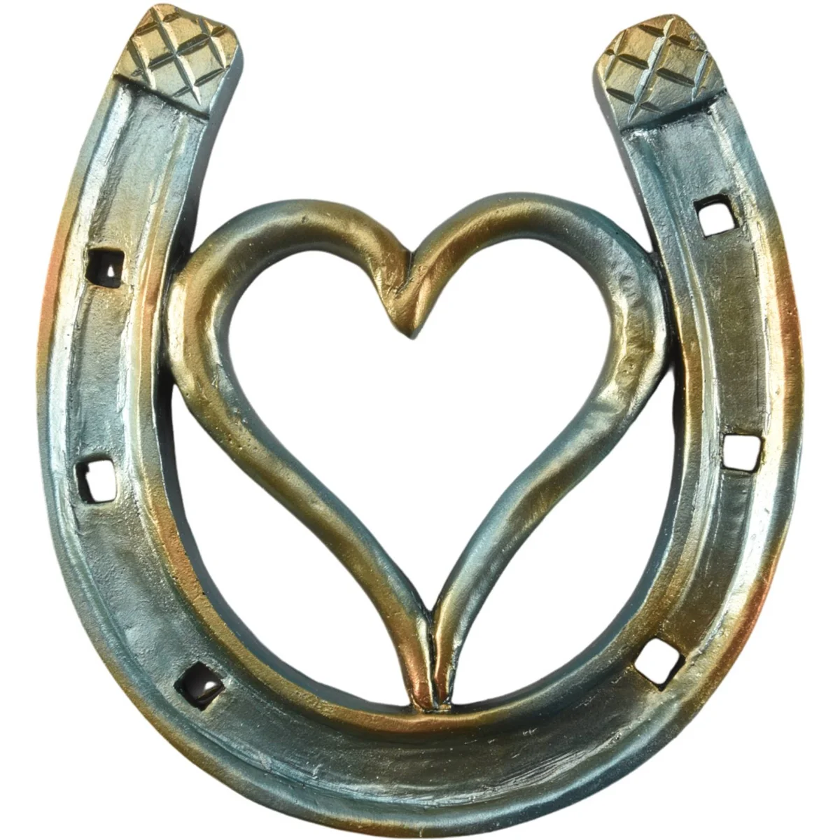 

Handmade Horseshoe, Cast Horseshoe Wall Decor, Good Lucky Horseshoe, Hand Cast Horseshoe with Love Wall Decor B