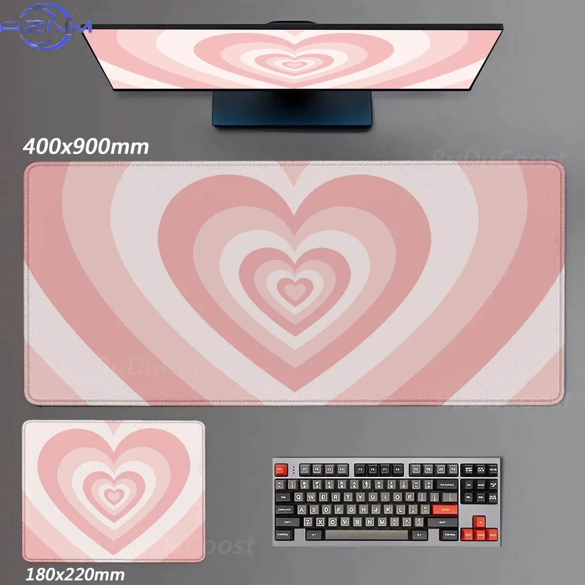 HD print Large Gaming Expansion pad Gamer Keyboard Pad XXL Coffee Love Rubber Mouse Pad blue Non-Slip Desk Mat Cute girl carpets