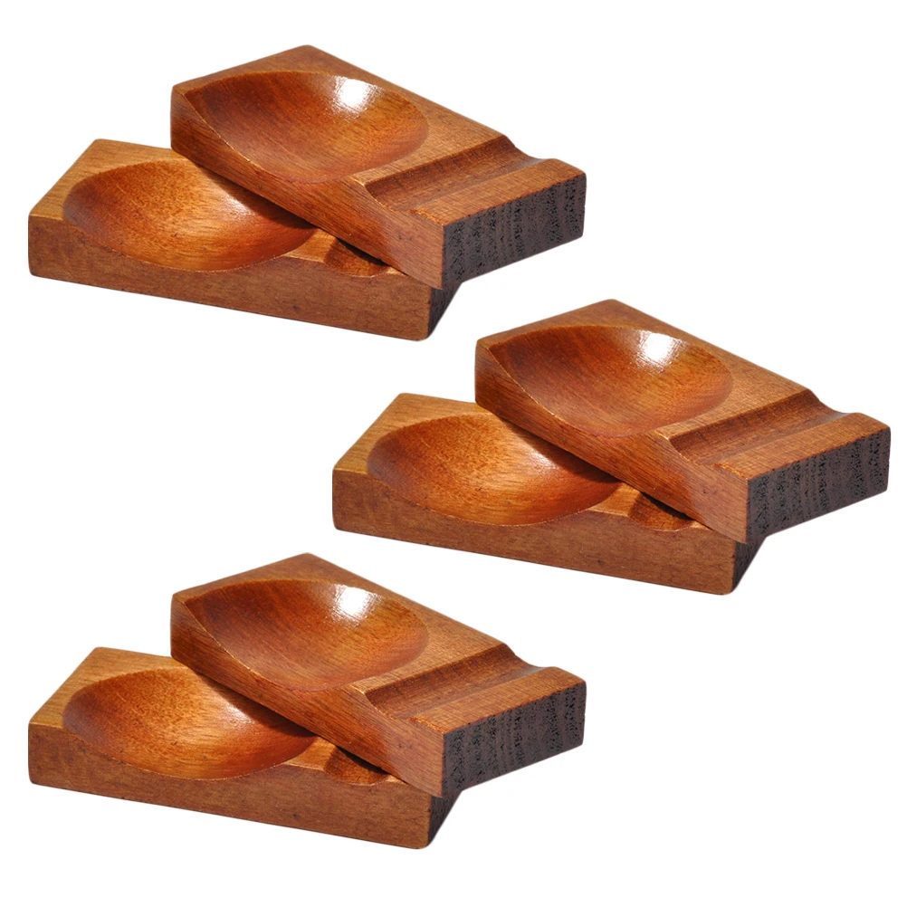 

6 Pcs Rests Wooden Holder Smooth Design Wooden Chopsticks Holder Easy Clean Home Dining Banquet