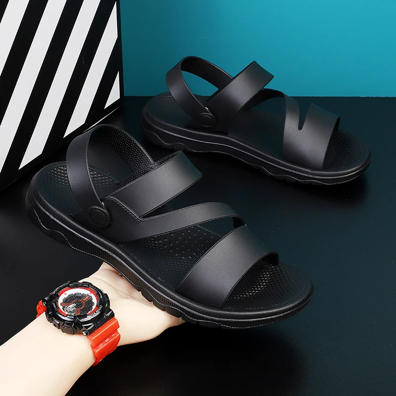 Two Ways To Wear Men's Sandals Soft and Comfort Mens Sandal Slipper Trendy All-match Mens Beach Shoe Water Proof Sandals for Men