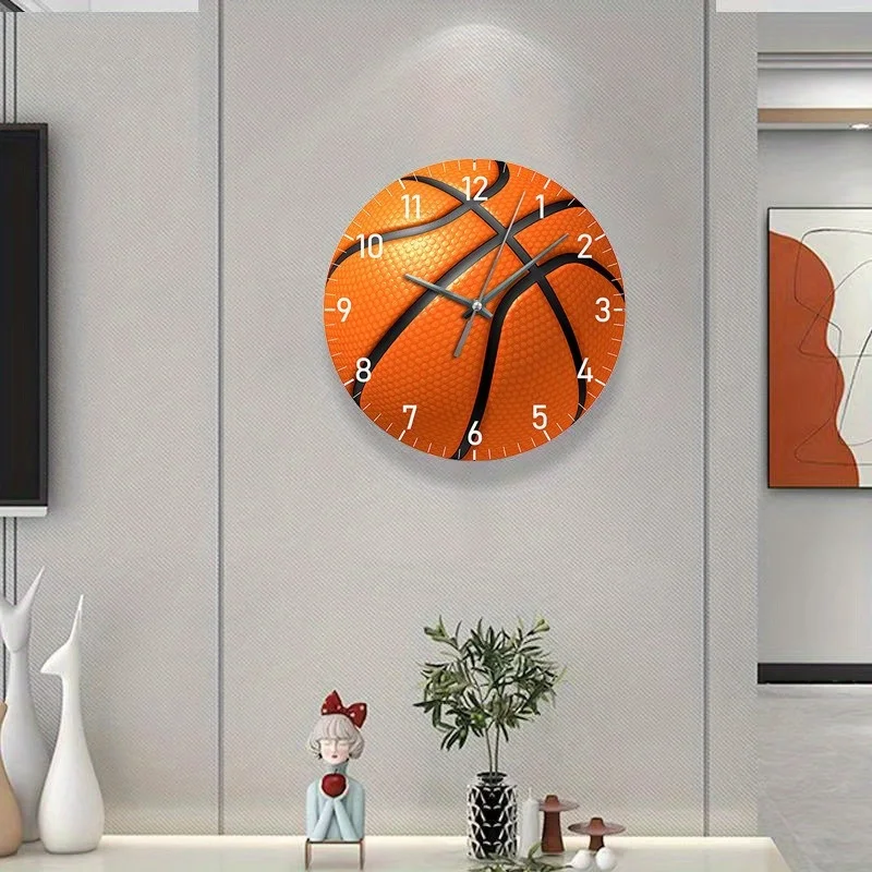 Modern and Trendy Wall Clock with Silent Movement, Suitable for Sports Themed Room Decoration