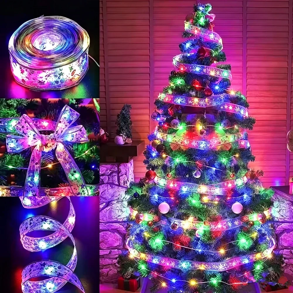 Fairy Lights String Battery Operated Christmas Tree Wedding Party Garland Lamps LED Ribbon for Indoor Home Bedroom Decoration