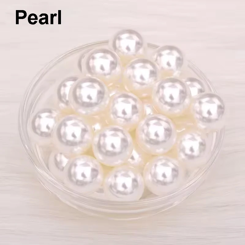High Quality2mm 3mm 4mm 5mm 6mm 8mm 10mm 12mm 16mm 18mm Round White Pearl Beads No Hole Loose Garment Beads for Dress Decoration