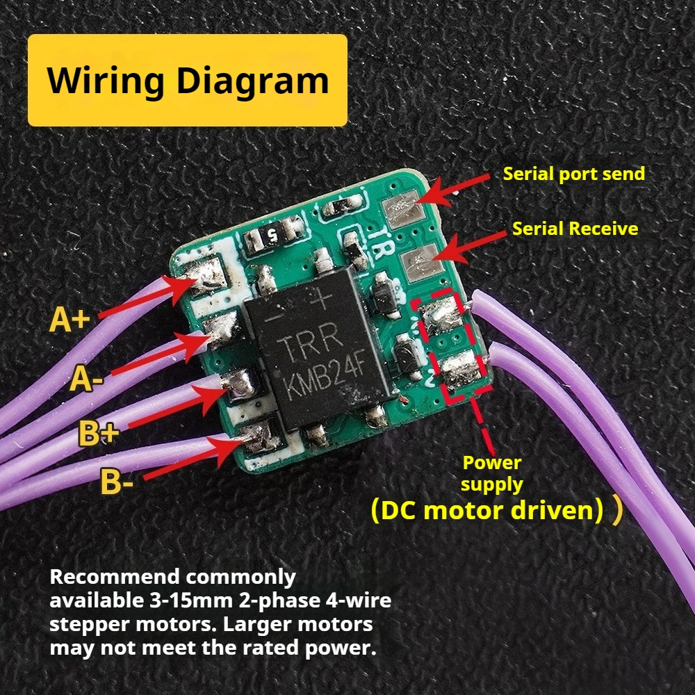 Stepper to DC Brushed Motor Converter Driver Board 5‑12V Speed Torque Configurable Module Replace DC Motor with Stepper Motor