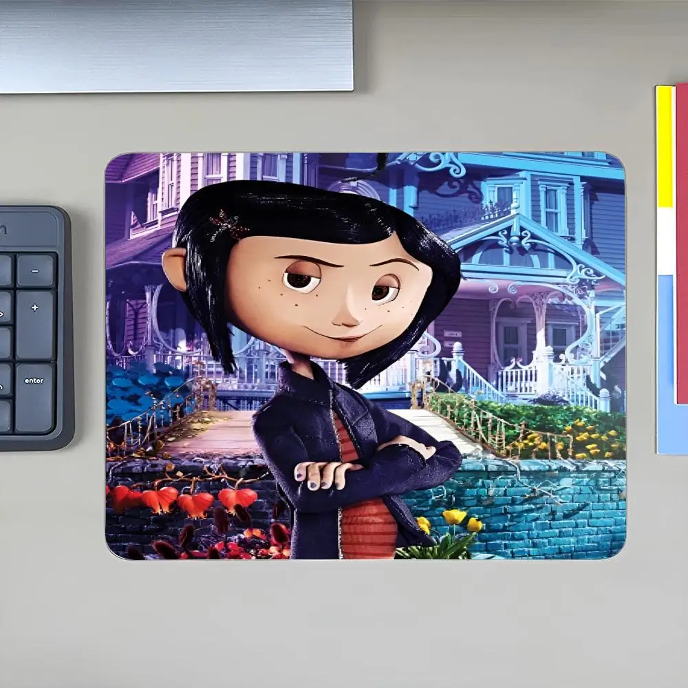 Anime C-Coraline-the Secret Door MINISO Mouse Pad Anime Game Mouse Pad High Quality Small Desk Pad Rubber Laptop Desk Pad