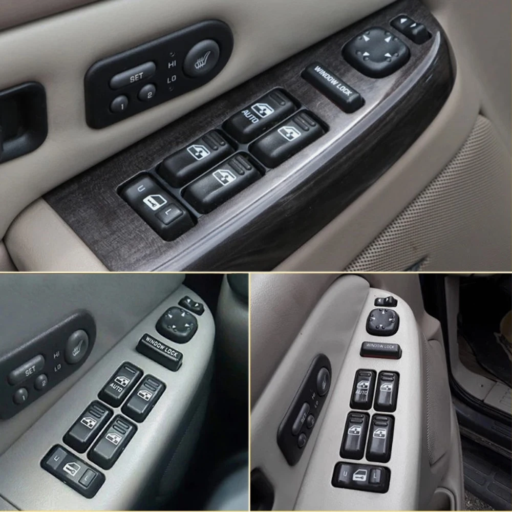 Interruptor de Control de ventana eléctrica para GMC Sierra 1500 2500 3500 Yukon Chevrolet Avalanche Silverado Suburban 2000-2002