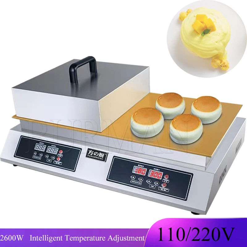 110V 220V Double Head Rapid Heating  Souffle Baking  Dorayaki Machine Product  Copper  Muffin Maker