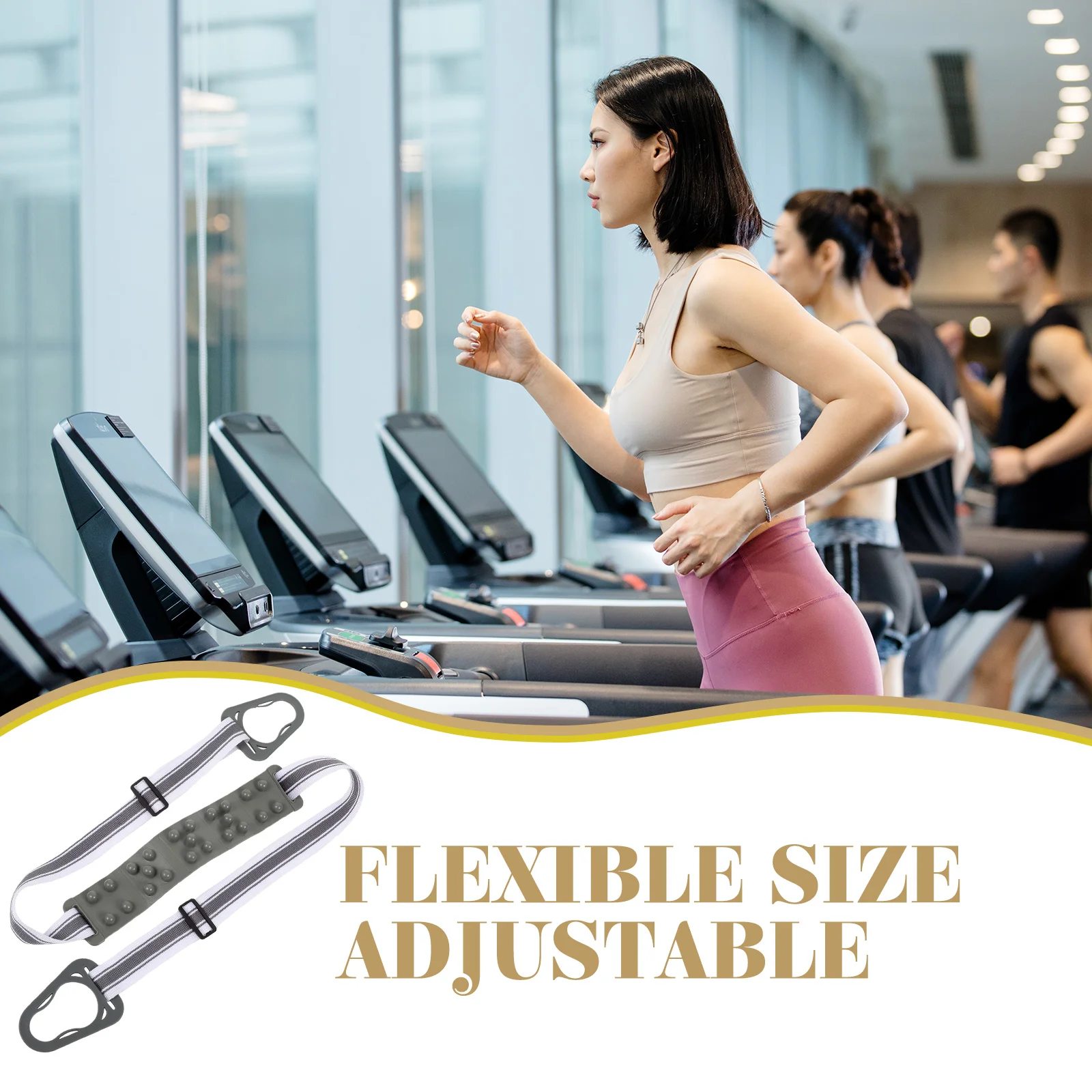 

Fitness Vibration Massage Belt Treadmill Accessories Fat Shaping Blood Circulation Durable Adjustable For Men Women