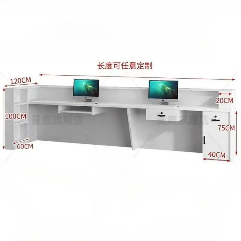 

Luxury Trendy Reception Desks Elegant Premium Cash Decoration Bar Counter Modern Escritorio De Recepcion Office Furniture