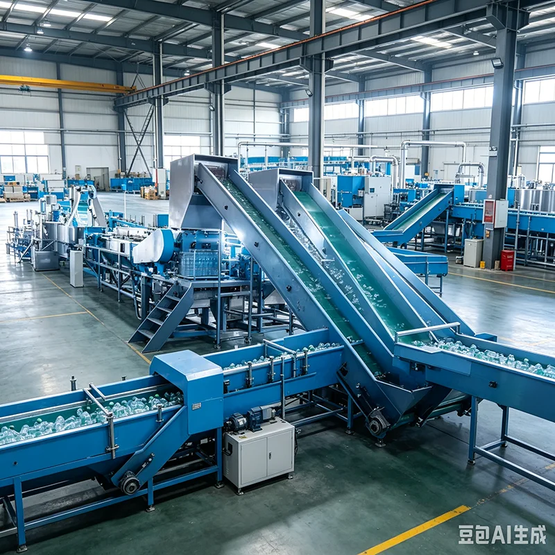 Circulating Water Design PET bottle washing recycling line Eco-friendly Waste Plastic Bottle Recycling Washing Line