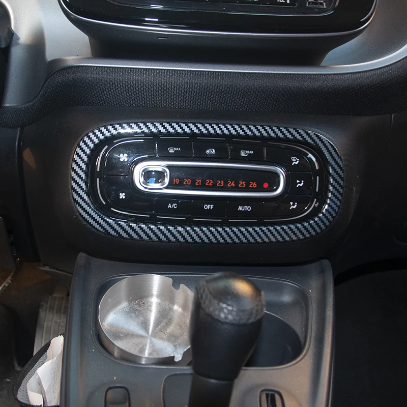 For Mercedes Smart 453 Fortwo Forfour W453 Dashboard A/C Adjust Panel Decoration Frame Car Interior Accessories Trim Cover