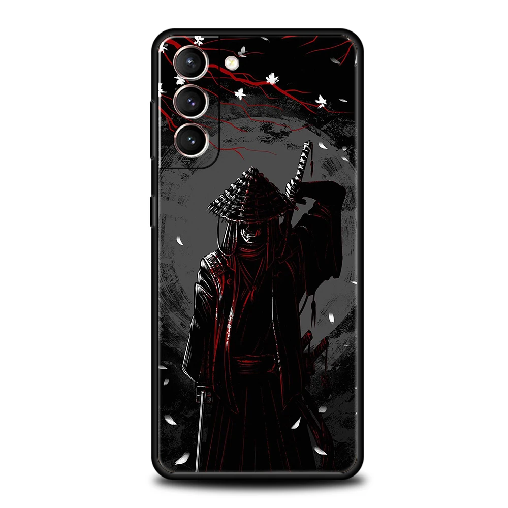 Coque de téléphone samouraï Hannya Mask Ghost, étui souple en TPU pour Samsung Galaxy S25 S24 S23 S22 Ultra S20 S21 FE 5G S10 S9 Plus S10E