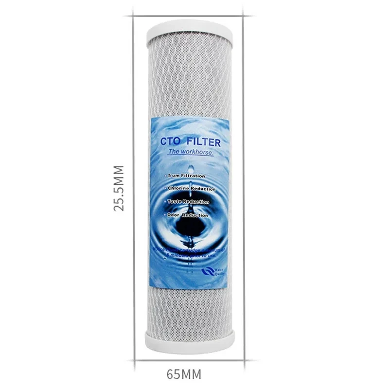 10-inch universal PP cotton Udf CTO t33 Backosmosis RO membrane water purifier five-stage filter element water quality filter