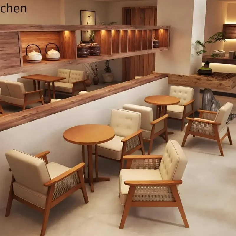 D10 Cafe Lounge Tea House Milk Tea Shop Dessert Bakery Shop Negotiation Table And Chair Set