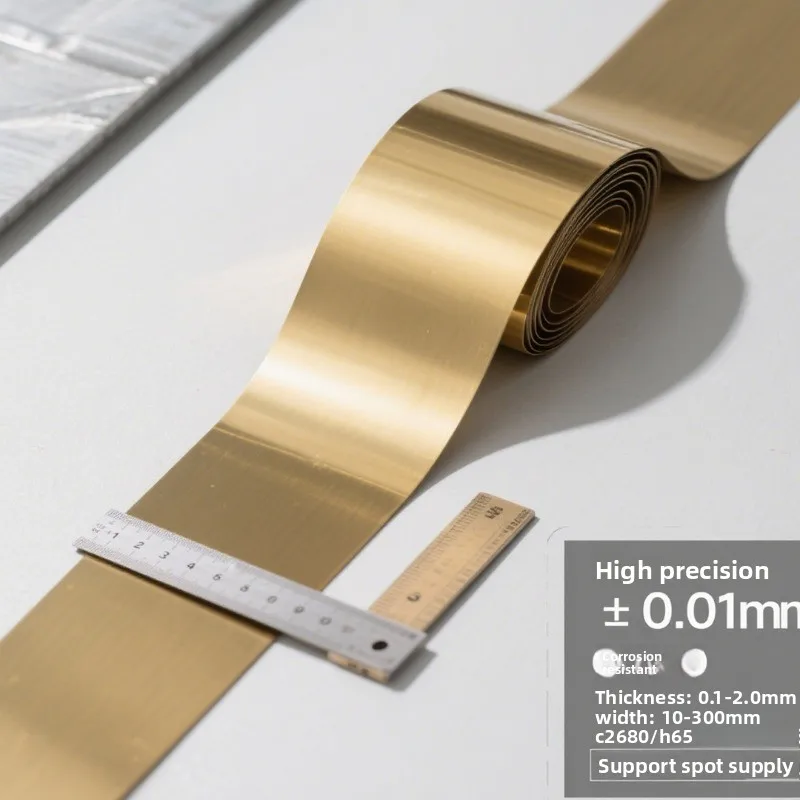 H65 H62 Brass Strip with Copper Foetip H70 Brass Sheet 0.01 0.02 0.05mm Hand Tearable Foil