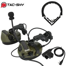 TAC-SKY COMTA III taktyczny zestaw słuchawkowy Airsoft strzelanie słuchawki polowanie COMTA zestaw słuchawkowy do kasku na szynę ARC z taktycznym U94 Ptt