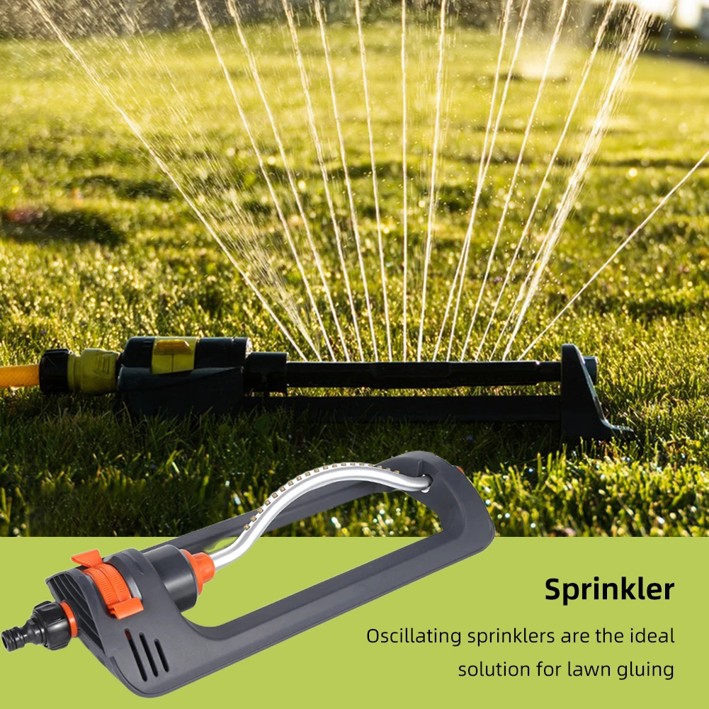 Oscillating Garden Sprinkler Oscillating 4 Modes Water Sprayer with 19 Hole Nozzle for Site Cooling/Lawn/Agricultural Irrigation