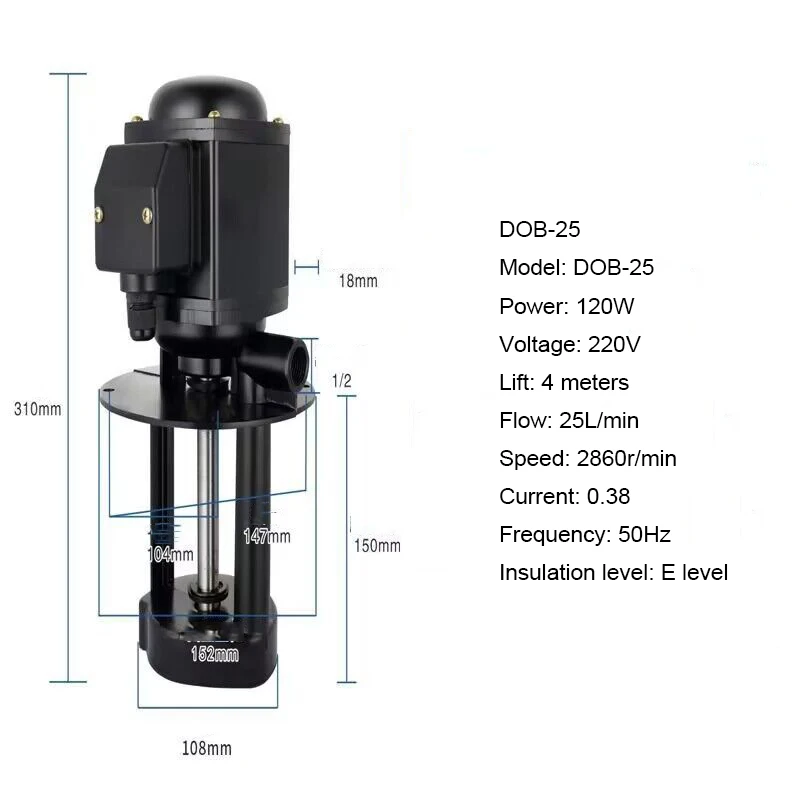 Lathe Oil Pum Machine Tool Cooling Water Pump  Circulation Line Cutting Milling And Engraving Machine