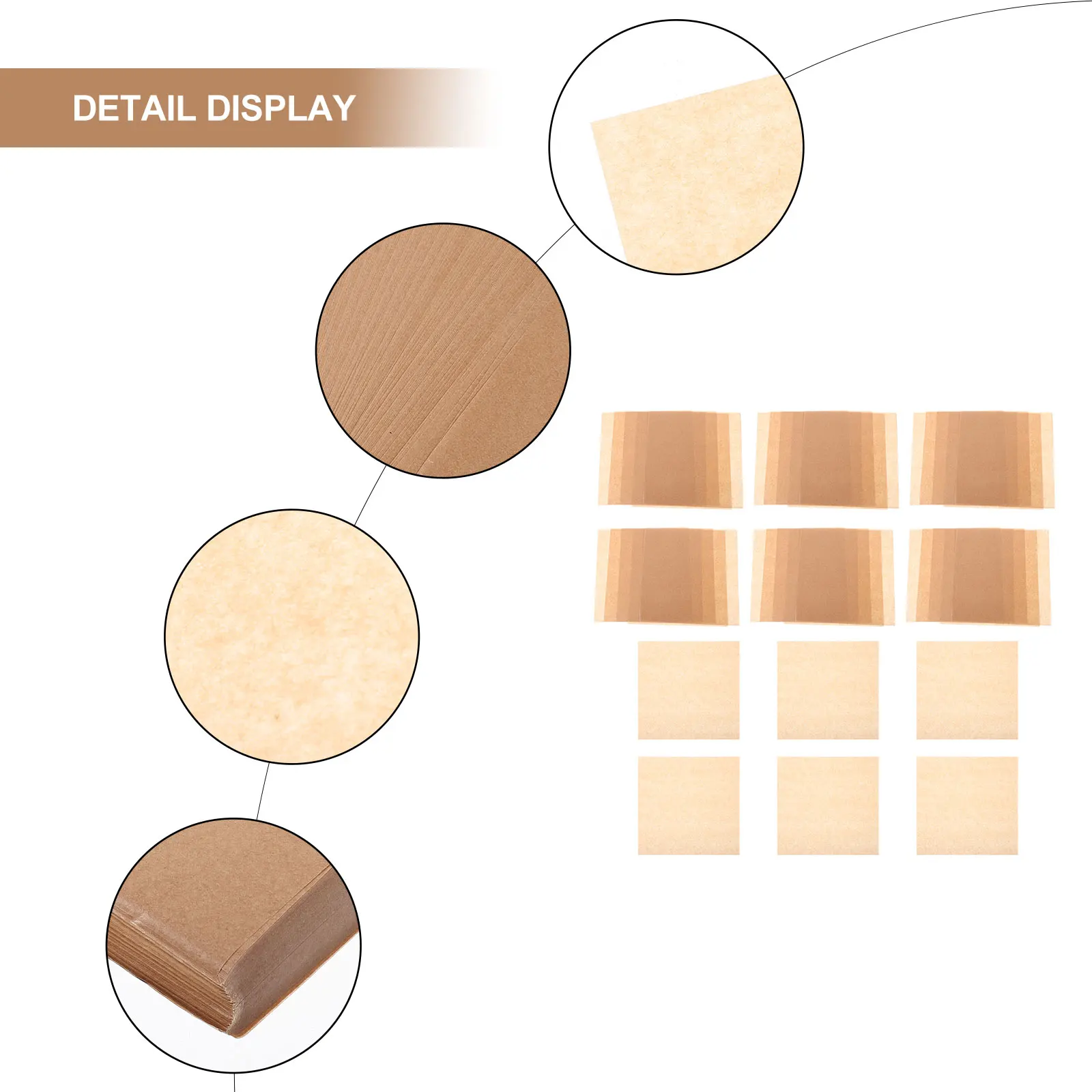 

500Pcs Kraft Snack Liners Oil Absorption Paper Disposable Fried Food Pizza Paper Food Liners for Baking Oil Absorption Papers