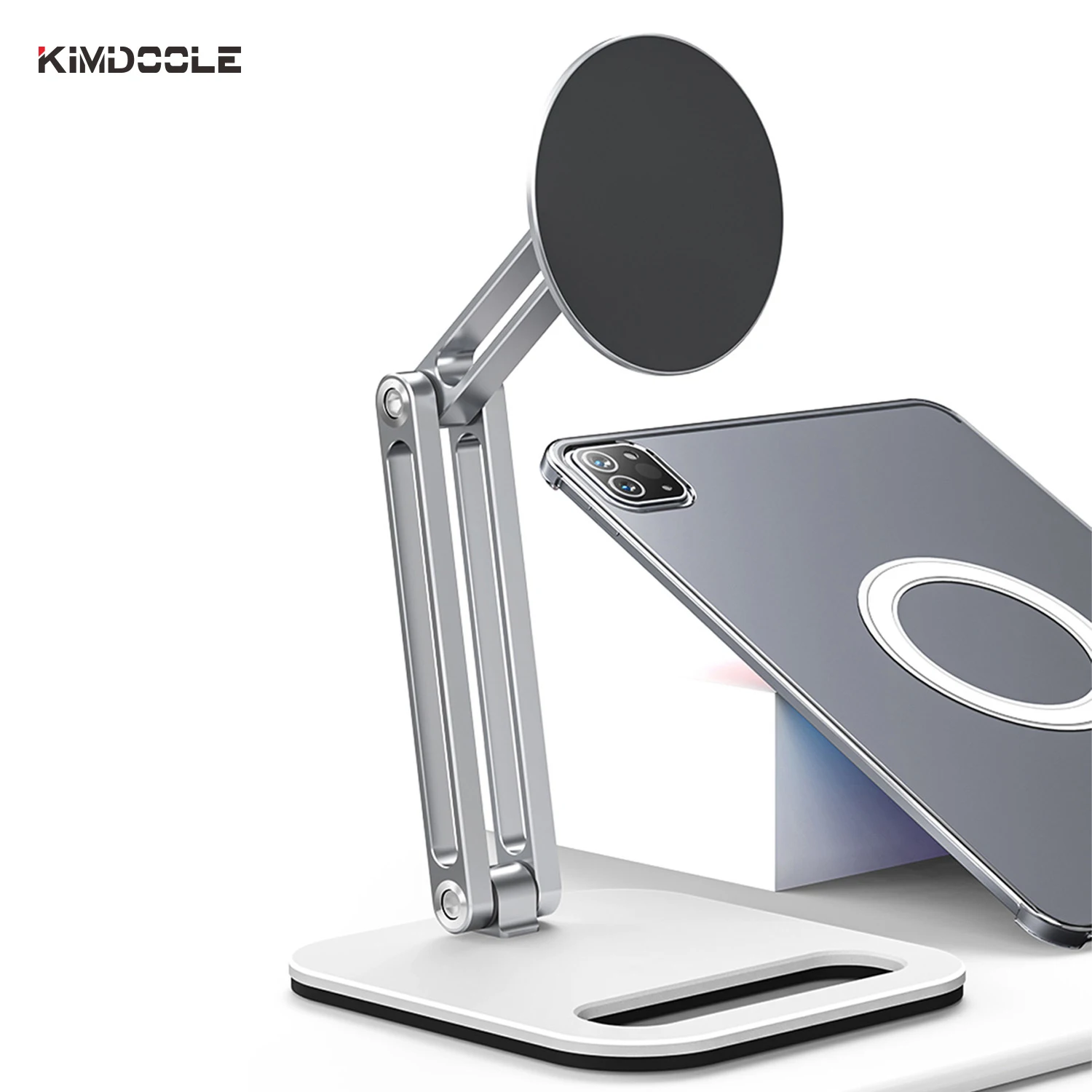 Kimdoole Metalowy magnetyczny uchwyt na tablet do stojaka na biurko do iPada Pro Xiaomi Samsung Huawei Apple Akcesoria do tabletów — zdjęcie 4