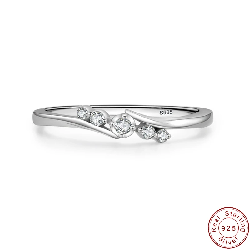 

Classic Fine European AAA CZ S925 Sterling Silver Finger Ring For Women Birthday Wedding Jewelry