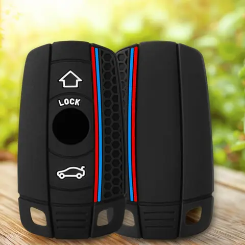 신형 실리콘 자동차 리모컨 키 케이스 커버 BMW X1 X5 X6 Z4 E90 E60 E70 E87 3 5 6 시리즈 M3 M5용