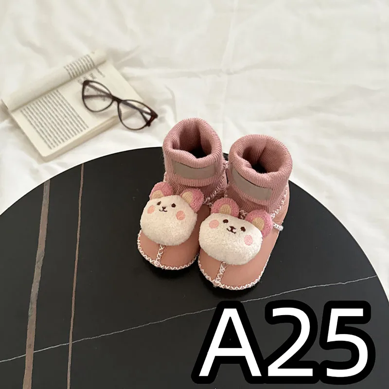 Sepatu bayi baru, sepatu bayi Seri A baru terintegrasi bulu lucu dan hangat berkualitas tinggi