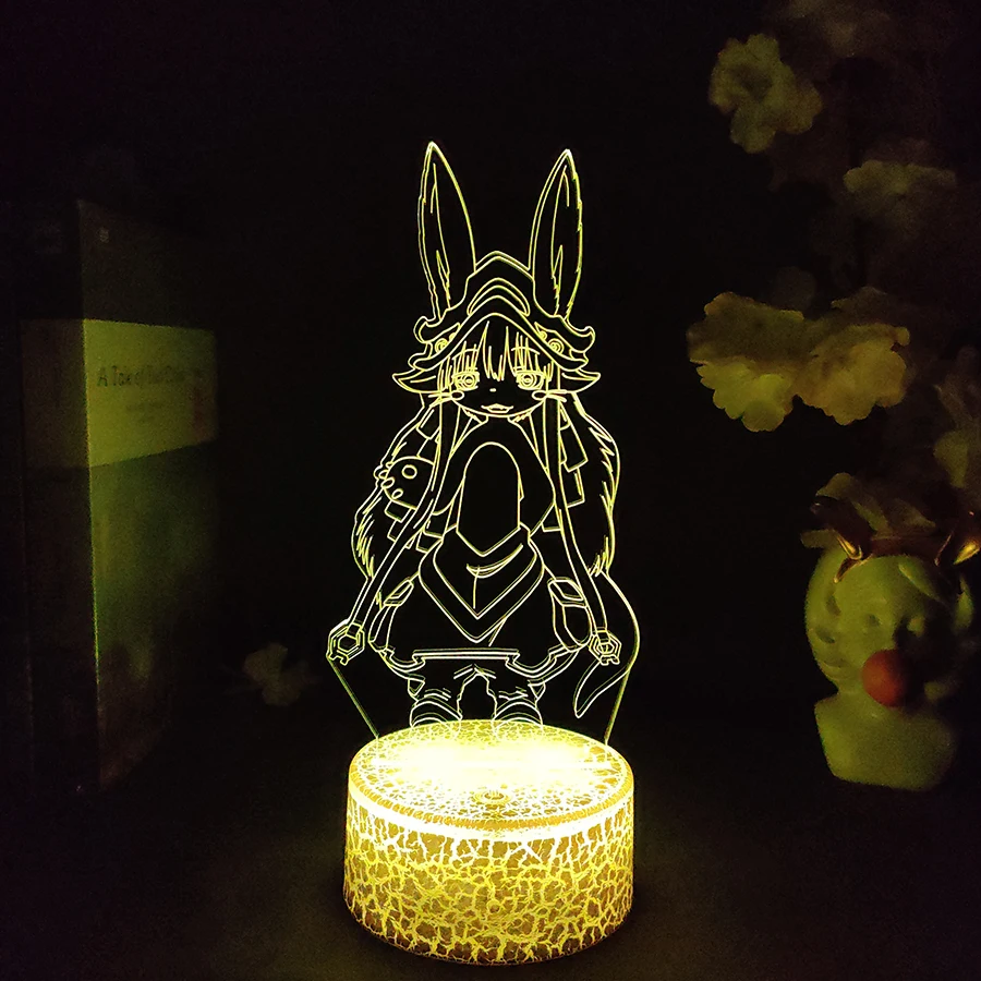 Nanachi Made in Abyss Anime Figure Nightlight Manga Collection Zone LED Backlight Kawaii Room Decor RGB Table Lights Xmas Gift