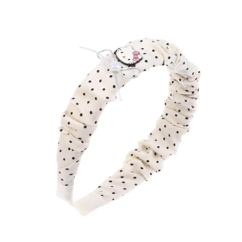 Koreaanse Polka Dot Hello Kitty Haarhoepel Leuke Zoete KT Kat Hoofdband Haarband Make-up Hoofdband Voor Meisjes Mooie Haaraccessoires