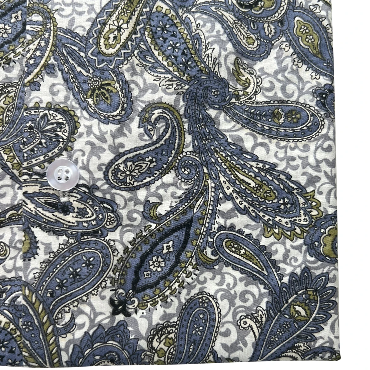 Men’s Hawaiian Shirts Floral Shirts Men Custom Made Summer Shirts For Men Tailored Mens Dress Shirts Blue Gray Paisley Pattern