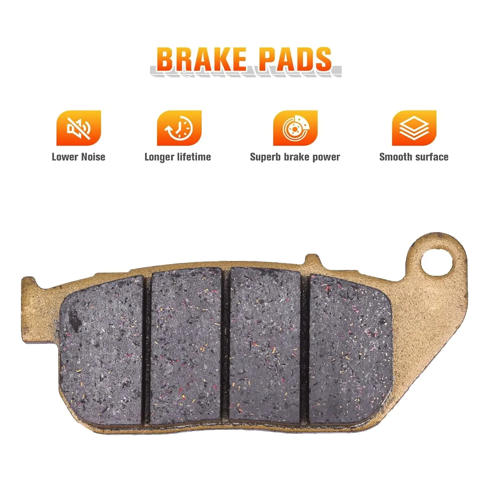 Ceramic Brake Pads For Forty EightX, V Seventy Two 12-13 Sportster XL883 Iron Low Superlow Roadster xl1200 Custom Low 883 1200