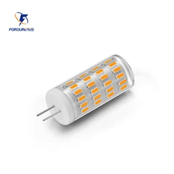 Super Bright 12V G4 LED Bulb 5W 63LEDs 4014SMD Ceramic Corn Lamp 360° Beam Angle Bright Energy Saving Light for Home Chandelier