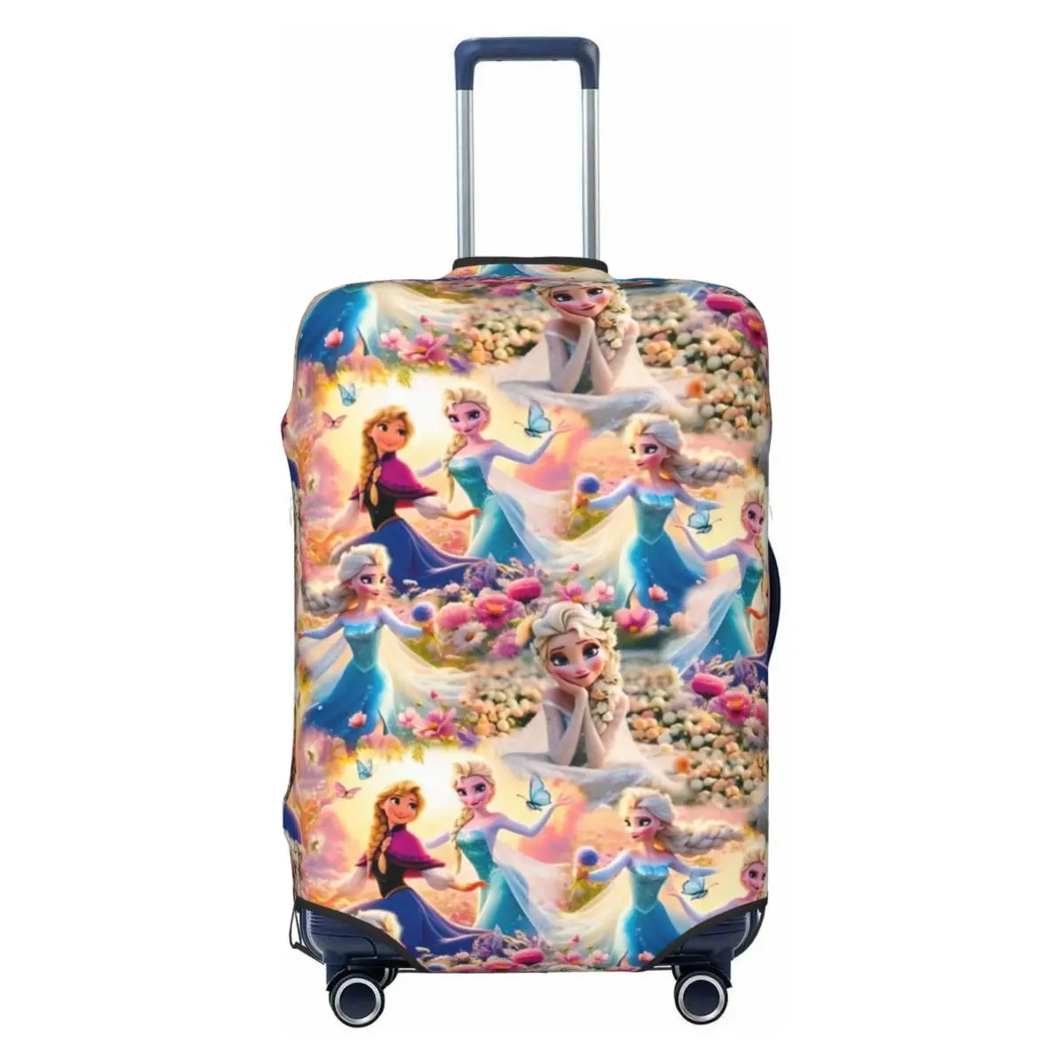 

Elsa Anna Frozen Princess Luggage Cover Elastic Travel Suitcase Protective Covers Suit For 18-32 inch