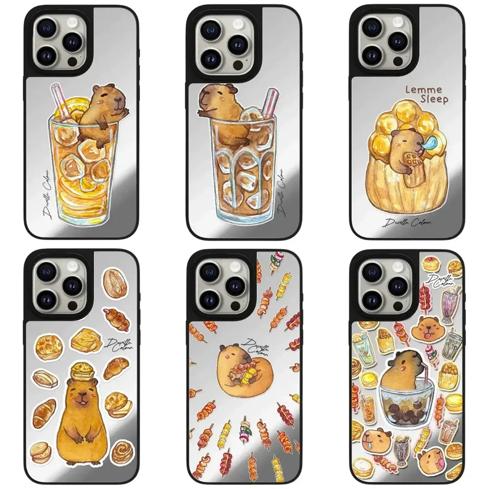 

Capybara Mirror Magnetic Phone Case Cover for IPhone 11 12 13 14 15 Pro Max Case for IPhone 15 Pro Max