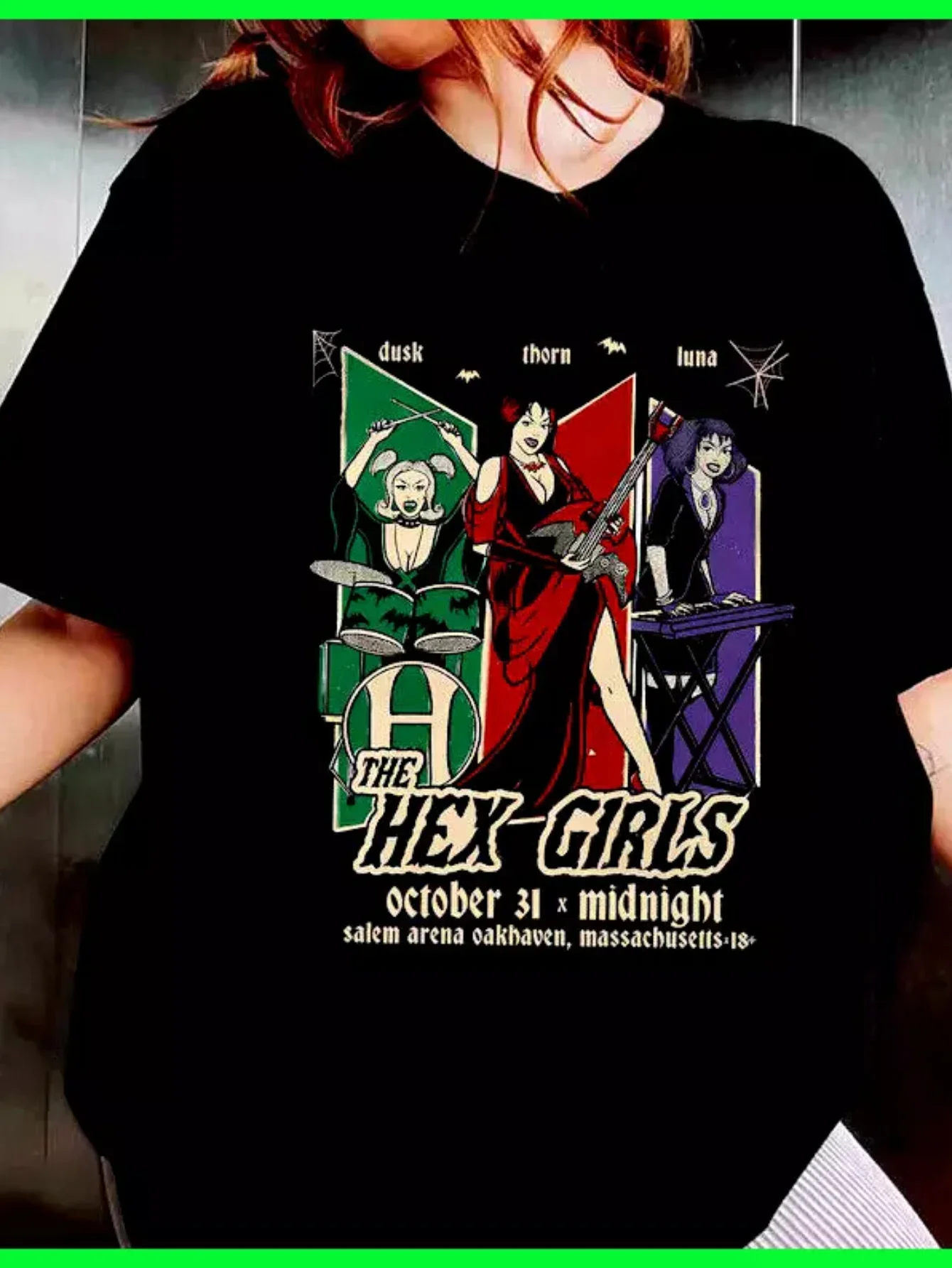 

Футболка The Hex Girls Tour Футболка в стиле Hex Girls Футболка рок-группы SPK68 Футболка Новые топы и футболки Футболки с аниме