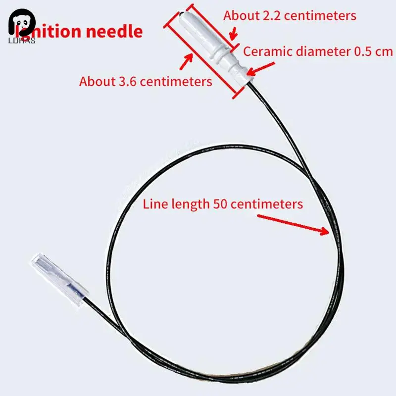 50cm Gas Cooker Range Stove Spare Parts Igniter Electrode Spark Plug Ignition Wire Cooker Ignition Pin Ceramic