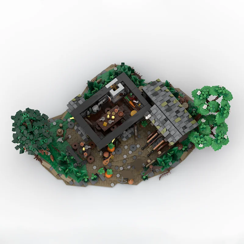 3973PCS Europese Middeleeuwse Street View MOC Crow tavern Inn model DIY creatieve ideeën Retro kind Speelgoed Montage Puzzel Verjaardagscadeau