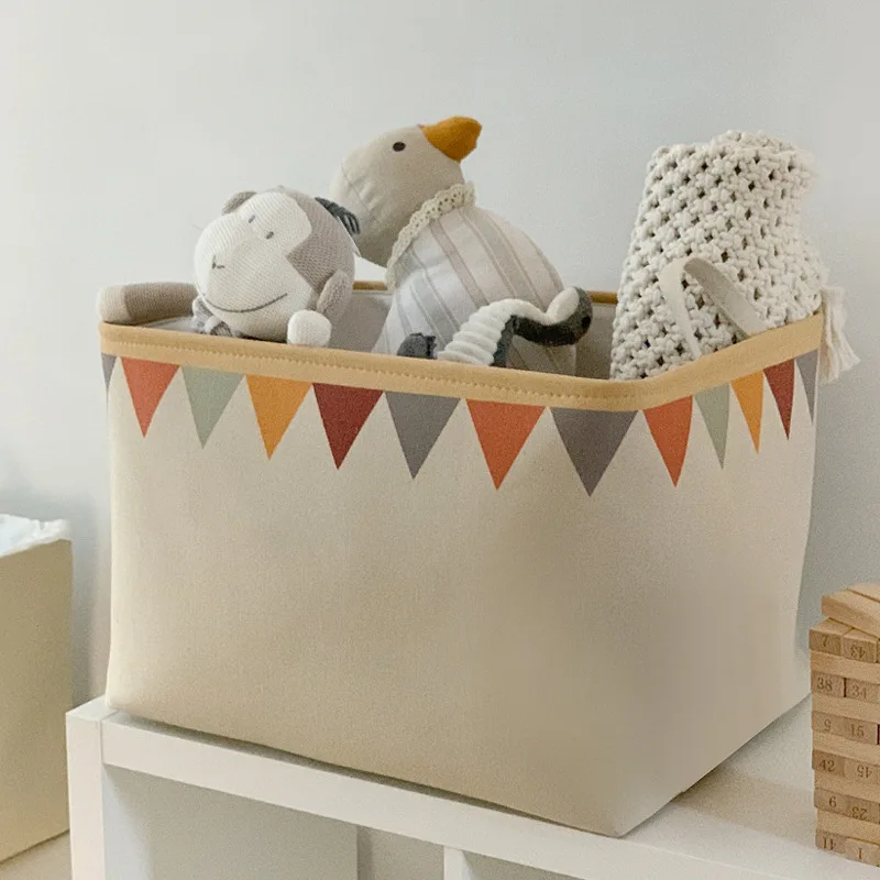 Household fabric portable storage box dormitory storage bucket drawstring wardrobe storage box clothes storage fabric box