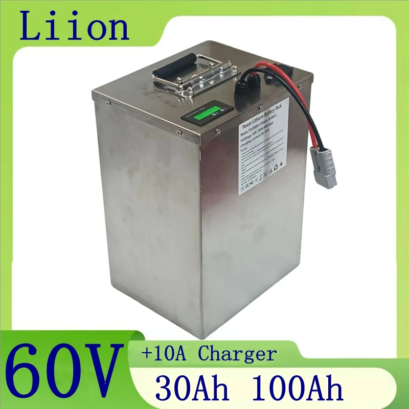 

60v 40ah li-ion battery pack with BMS 60v 40ah lithium for 3000w e-bike scooter bicycle motorcycle vehicle + 10A charger