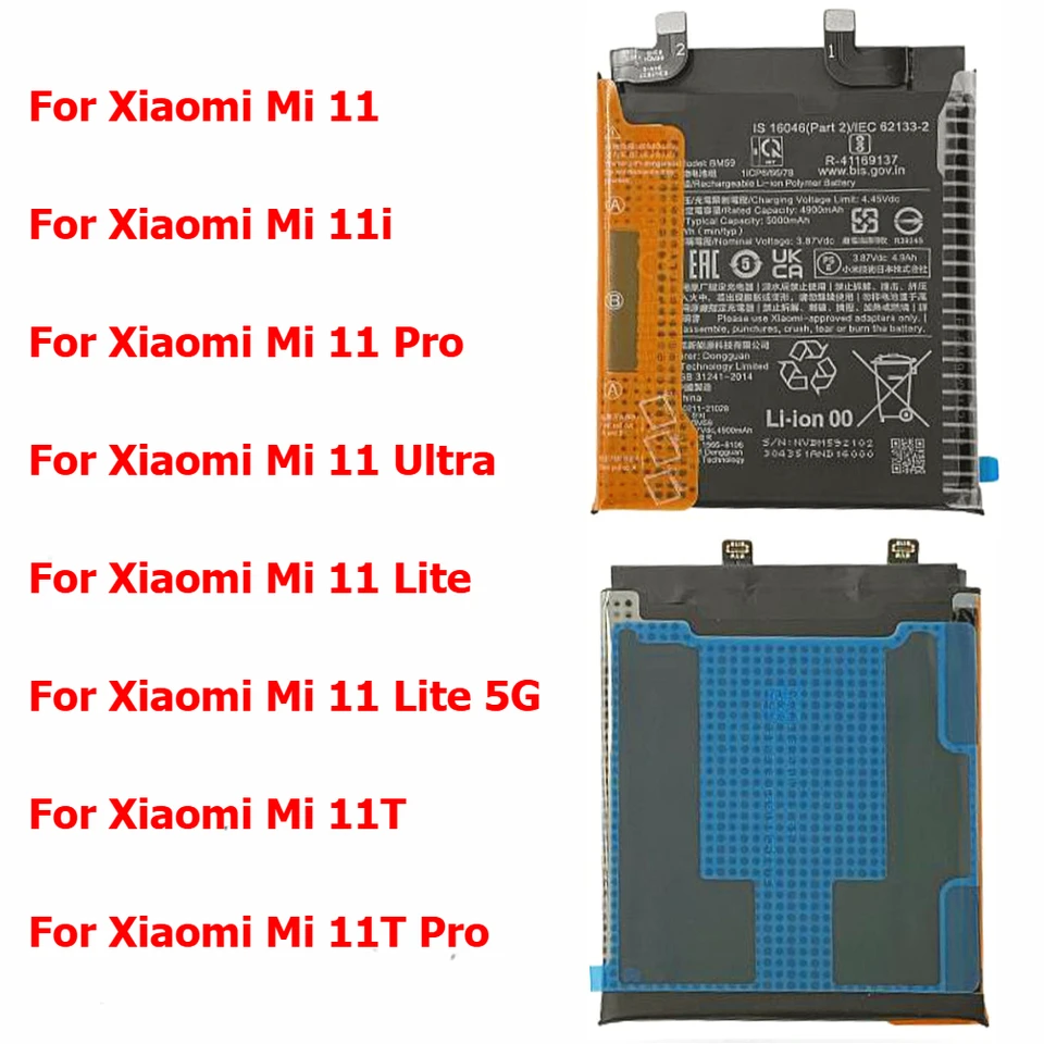 Battery For Xiaomi Mi 11 Lite 5G 11i 11T Pro Ultra BM58 BM59 BM4X