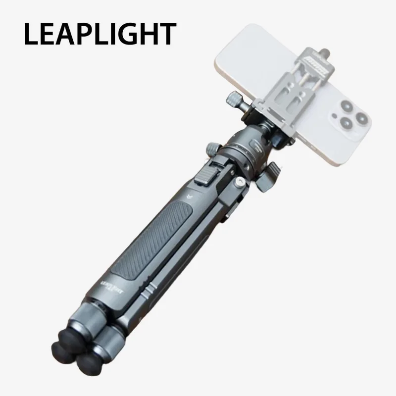 LEAPLIGHT Telescopic Carbon Fiber Camera Tripod Desktop Tripod 1/4 Ballhead for DJI Ronin RS4 MINI Gimbal DSLR Camera Video VLOG